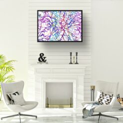 paint splash medical neurons landscape framed art print a4 office