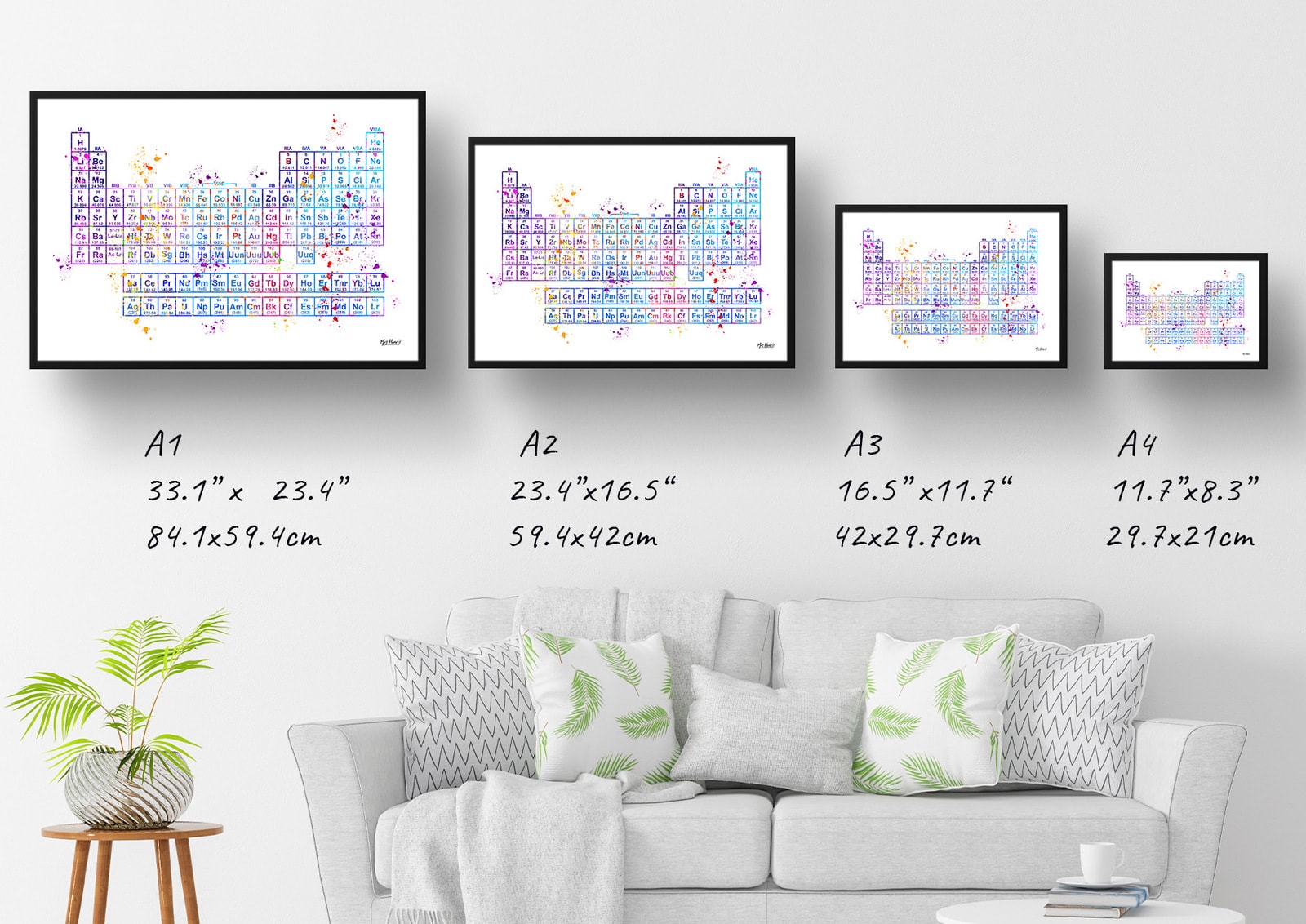 Periodic Table Of The Elements Watercolour Print Chemistry Science Lab Wall Art 8 Periodic Table Of The Elements Watercolour Print Chemistry Science Lab Wall Art - Image 6