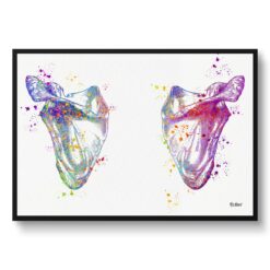 Scapula Anatomy Watercolour Print Shoulder Blade Chiropractic Doctor Office Clinic Wall Art