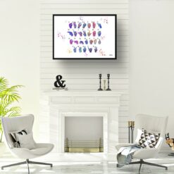 Sign Language Watercolour Print ASL Hand Signing Alphabet Medical Wall Art 12 paint splash medical sign language landscape framed art print a4 office