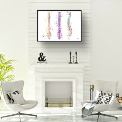 Spine / Vertebrae Anatomy Watercolour Print Spinal Column Orthopedists Doctor Office Clinic Wall Art 12 paint splash medical spine landscape framed art print a4 office