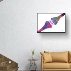 paint splash medical synapse landscape framed art print 40x28 living room