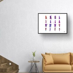 Teeth Set Watercolour Print Tooth Anatomy Chart Dental Office Clinic Wall Art 11 paint splash medical teeth set landscape framed art print 40x28 living room