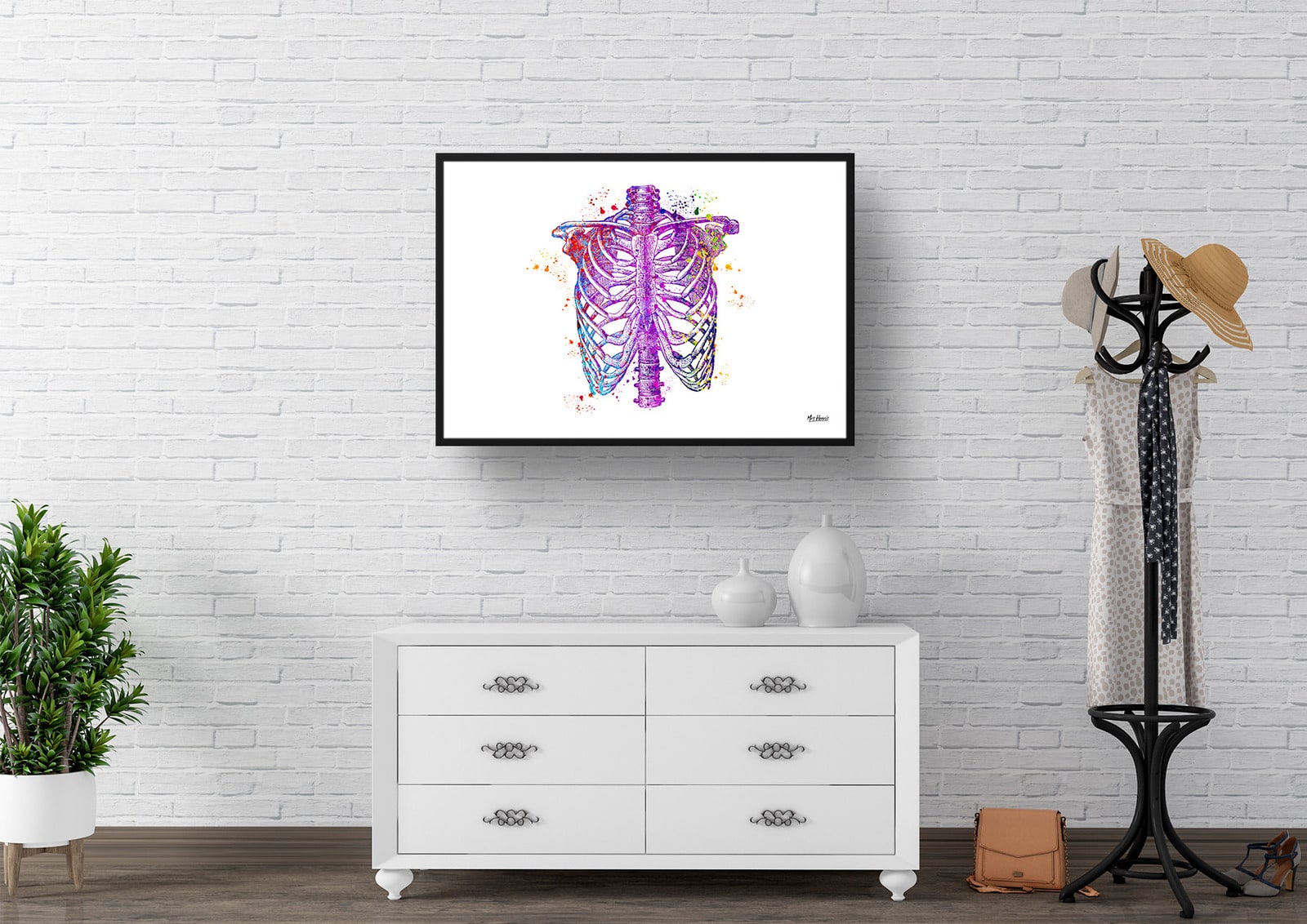 Thorax Watercolour Print Rib Cage Anatomy Medical Nurse & Doctor Office Clinic Wall Art 4 Thorax Watercolour Print Rib Cage Anatomy Medical Nurse & Doctor Office Clinic Wall Art - Image 2