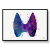 Thyroid Gland Anatomy Watercolour Endocrinology Medical Doctor Office Clinic Wall Art 1 paint splash medical thyroid framed art print front view white