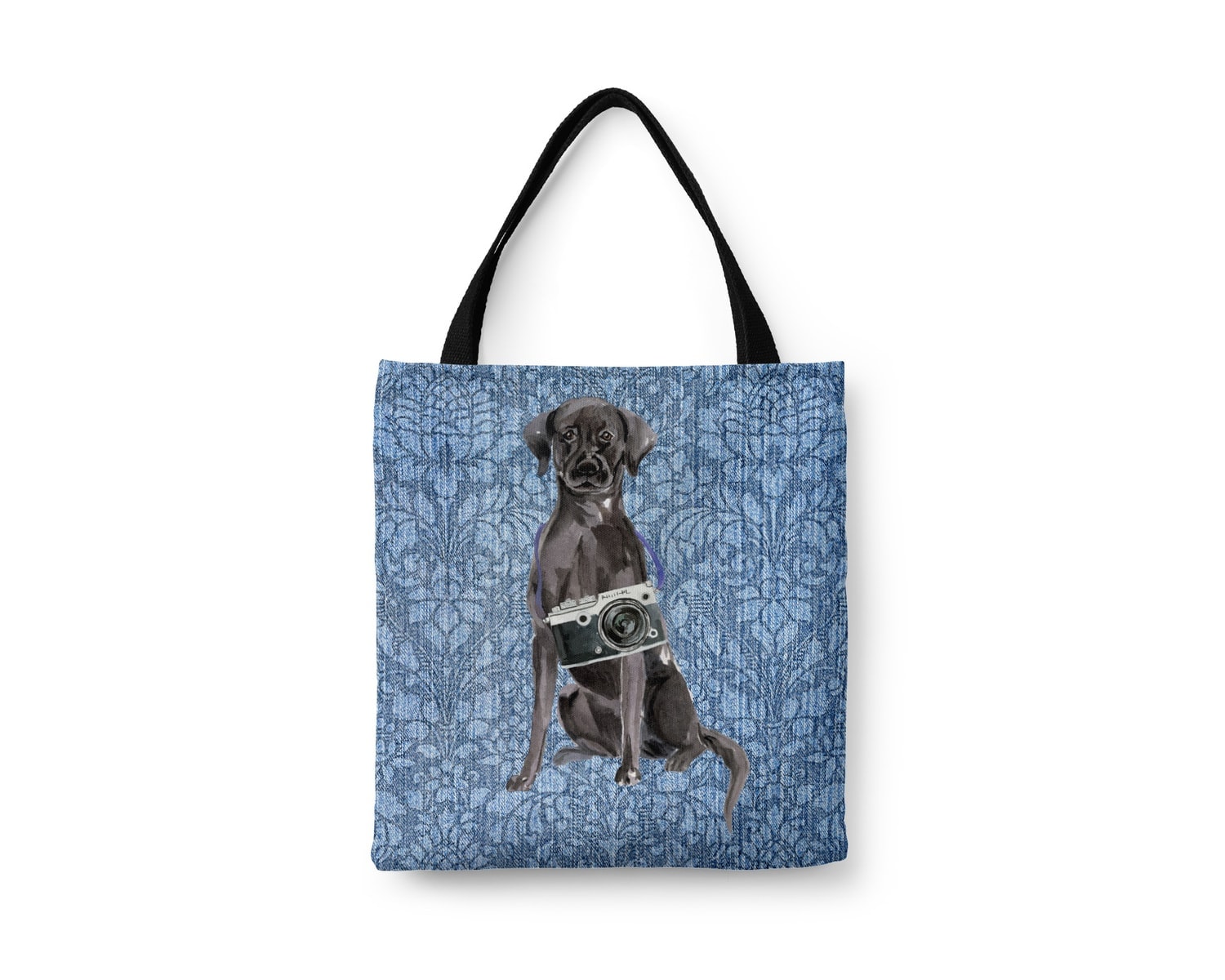 Black Lab Dog Denim Style Tote Bag 19 Black Lab Dog Denim Style Tote Bag - Image 17