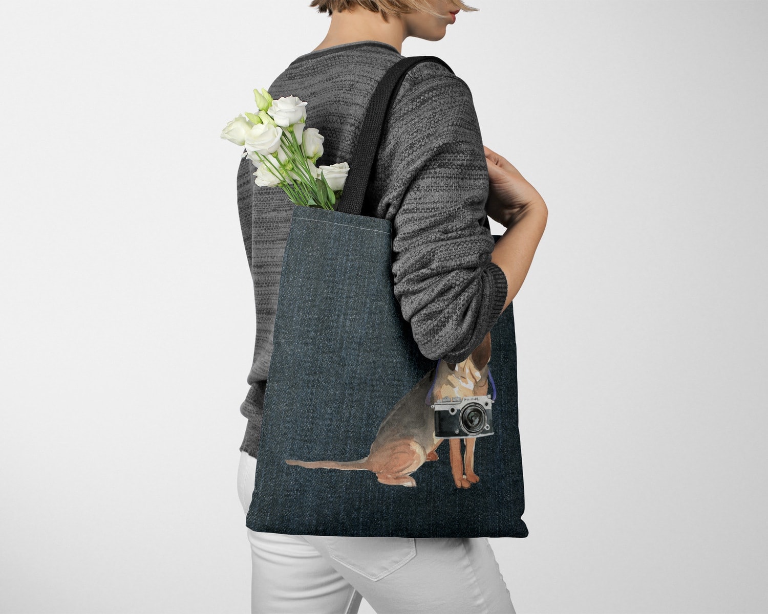 BloodHound Dog Denim Style Tote Bag 26 BloodHound Dog Denim Style Tote Bag - Image 24