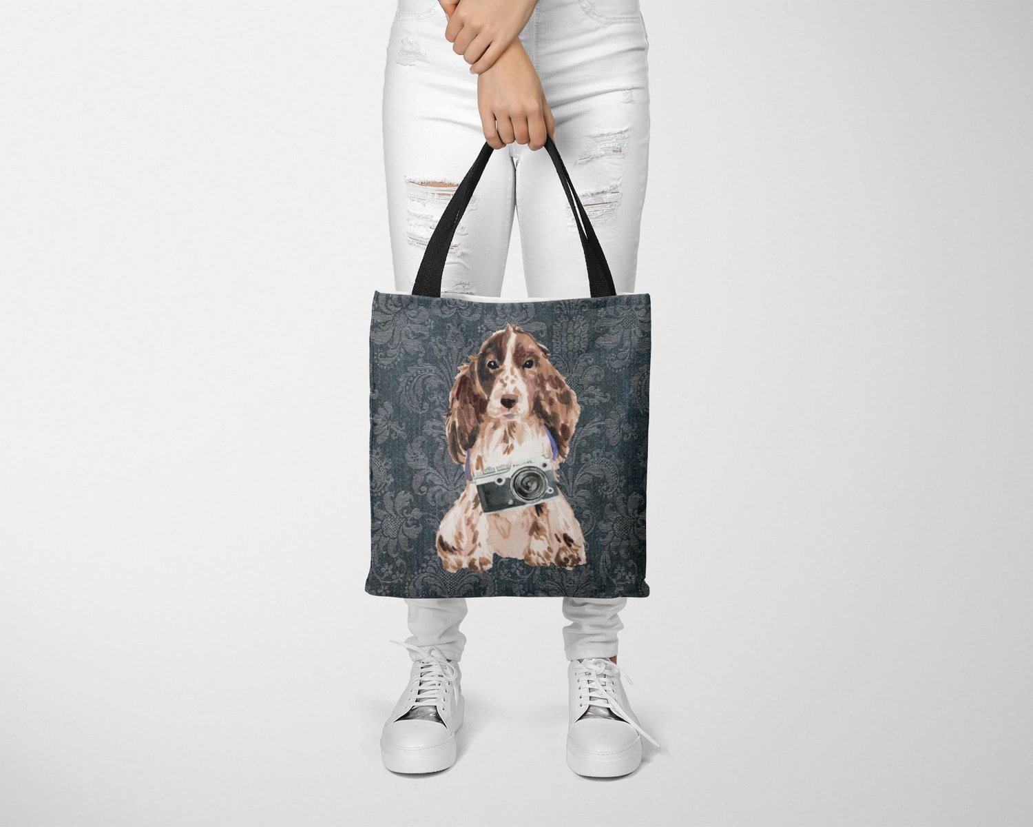 Brown Cocker Spaniel Dog Denim Style Tote Bag 25 Brown Cocker Spaniel Dog Denim Style Tote Bag - Image 23