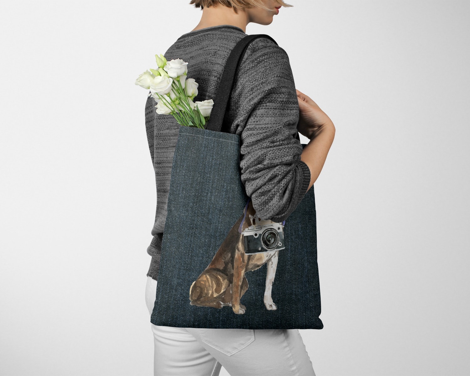 Catahoula Leopard Dog Dog Denim Style Tote Bag 26 Catahoula Leopard Dog Dog Denim Style Tote Bag - Image 24