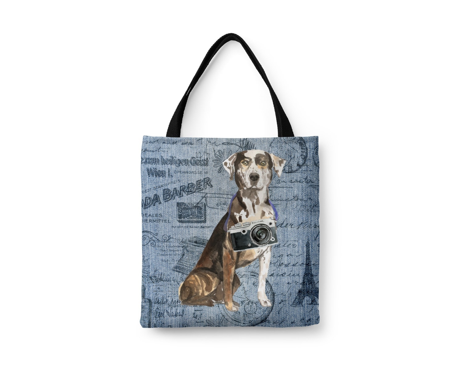 Catahoula Leopard Dog Dog Denim Style Tote Bag 16 Catahoula Leopard Dog Dog Denim Style Tote Bag - Image 14