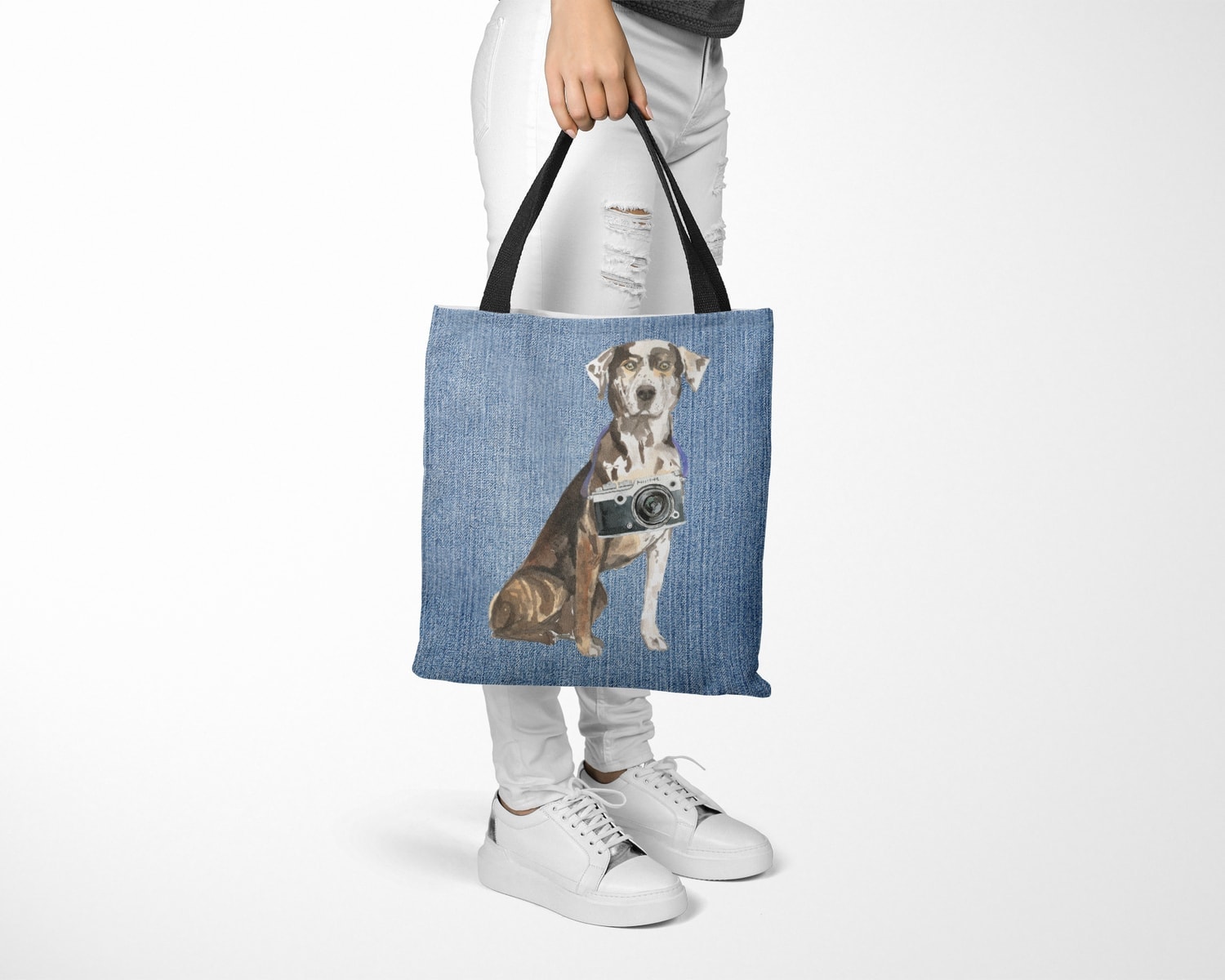 Catahoula Leopard Dog Dog Denim Style Tote Bag 28 Catahoula Leopard Dog Dog Denim Style Tote Bag - Image 26