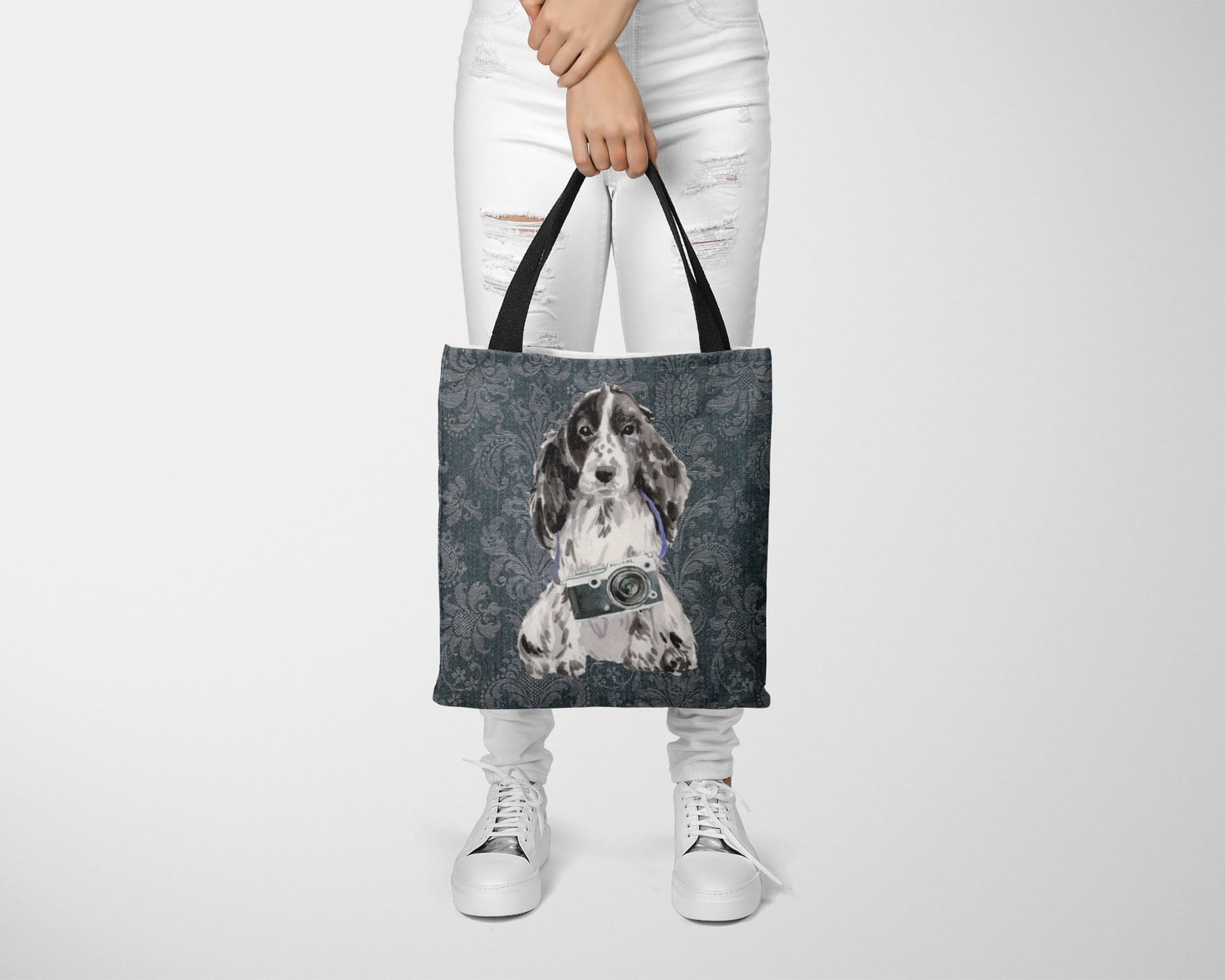 Cocker Spaniel Dog Denim Style Tote Bag 25 Cocker Spaniel Dog Denim Style Tote Bag - Image 23
