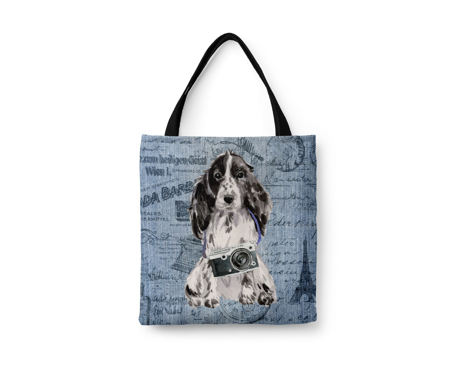 Cocker Spaniel Dog Denim Style Tote Bag 16 Cocker Spaniel Dog Denim Style Tote Bag - Image 14