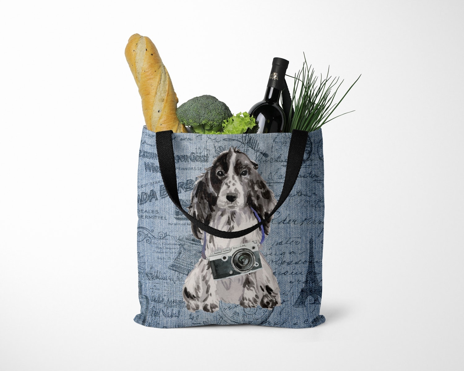 Cocker Spaniel Dog Denim Style Tote Bag 27 Cocker Spaniel Dog Denim Style Tote Bag - Image 25