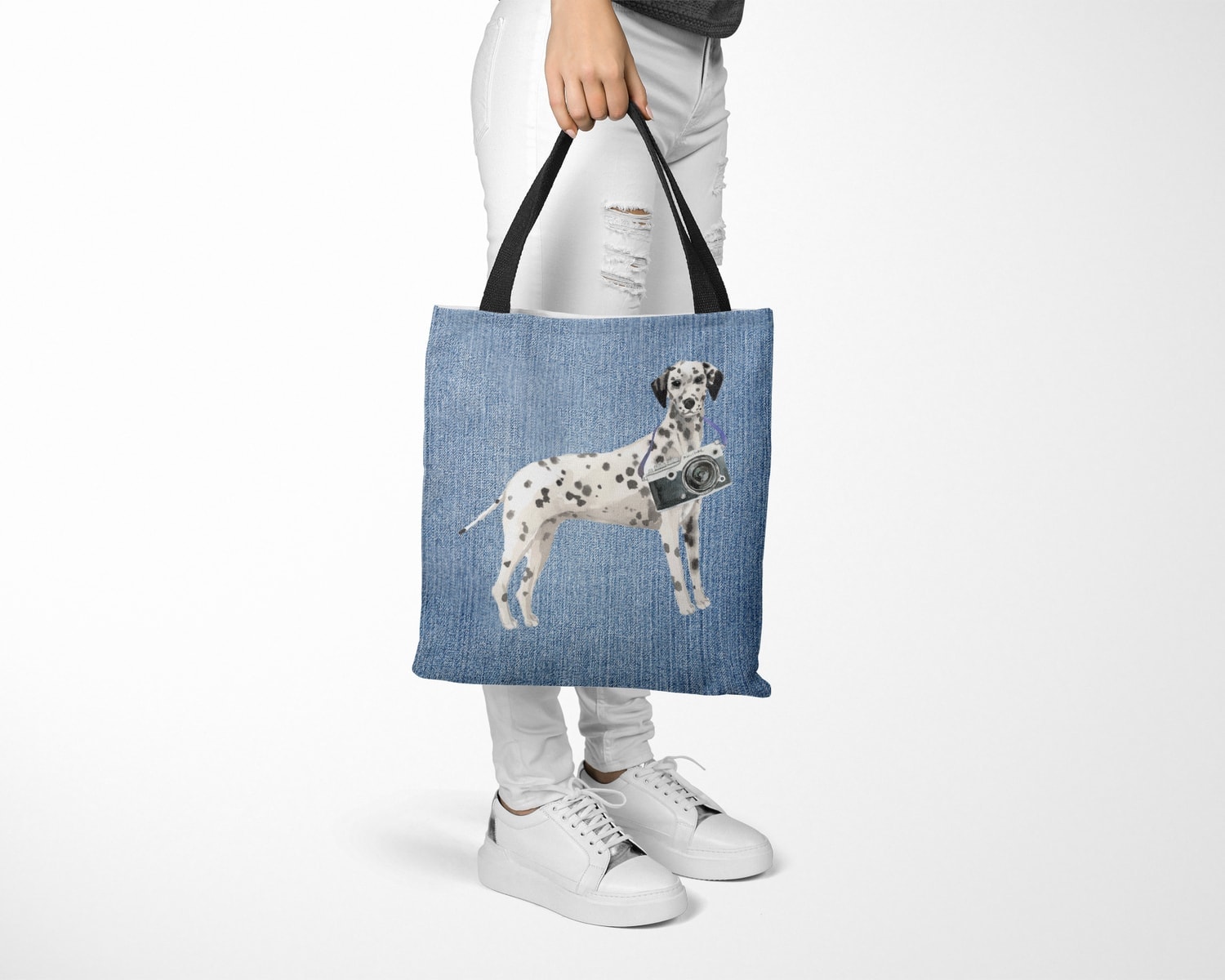 Dalmatian Dog Denim Style Tote Bag 28 Dalmatian Dog Denim Style Tote Bag - Image 26