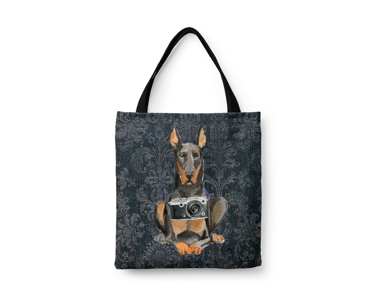 Doberman Dog Denim Style Tote Bag 18 Doberman Dog Denim Style Tote Bag - Image 16