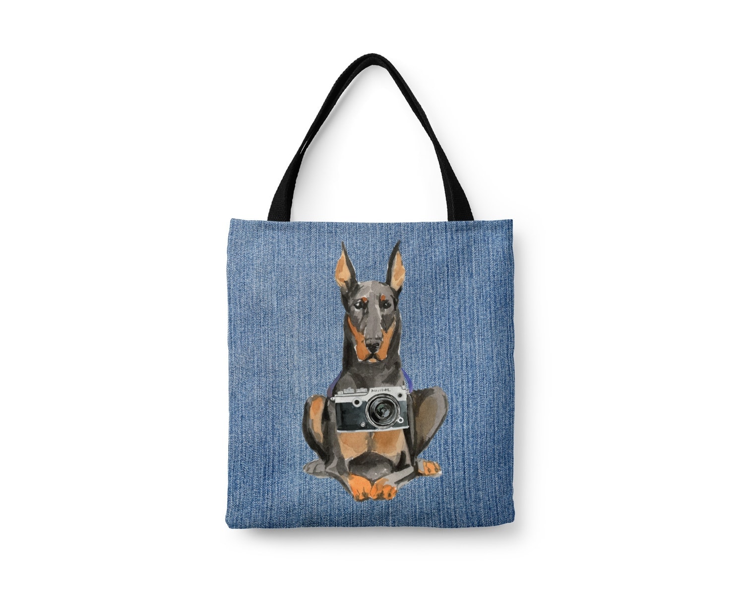 Doberman Dog Denim Style Tote Bag 20 Doberman Dog Denim Style Tote Bag - Image 18