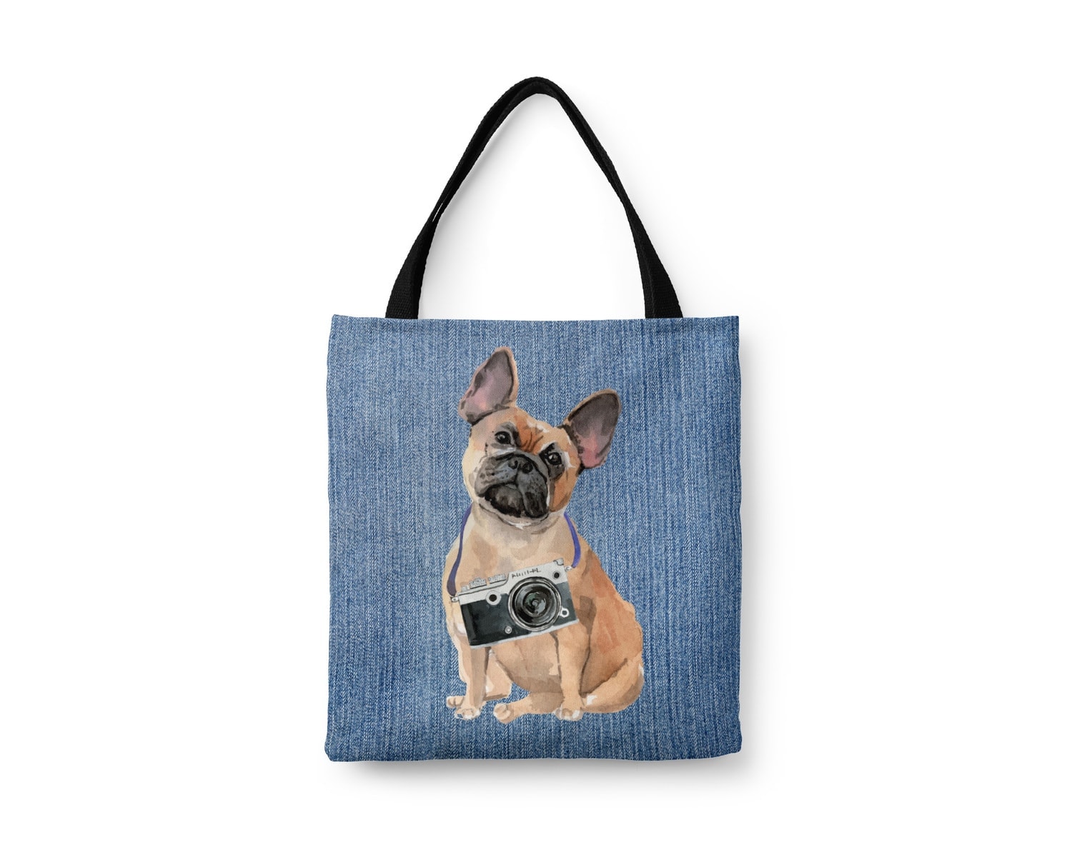 French Bulldog Dog Denim Style Tote Bag 20 French Bulldog Dog Denim Style Tote Bag - Image 18