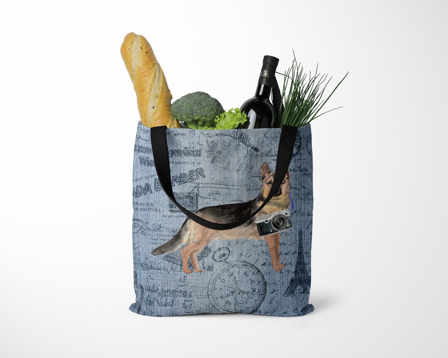 German Shepherd Dog Denim Style Tote Bag 27 German Shepherd Dog Denim Style Tote Bag - Image 25