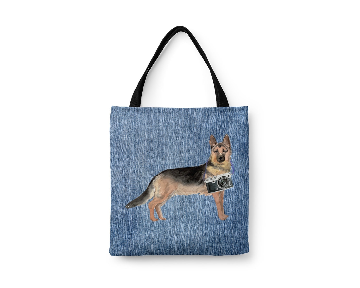 German Shepherd Dog Denim Style Tote Bag 20 German Shepherd Dog Denim Style Tote Bag - Image 18