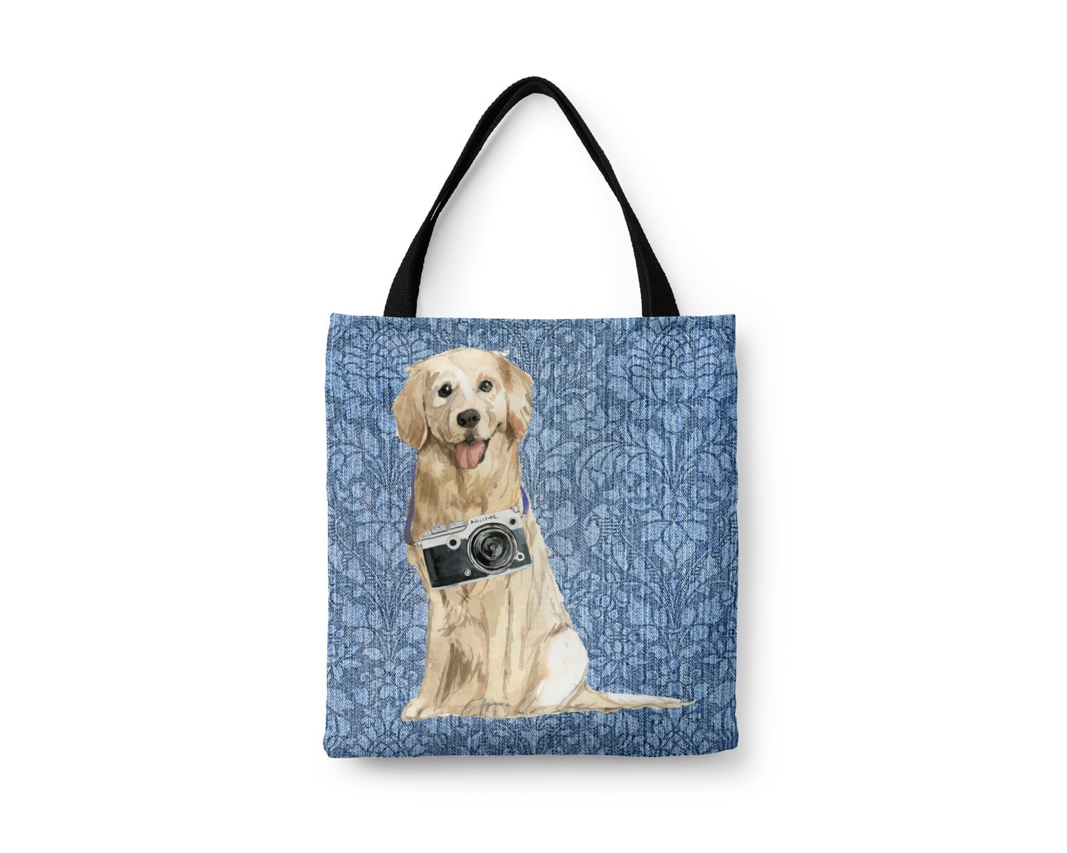 Golden Retriever Dog Denim Style Tote Bag 19 Golden Retriever Dog Denim Style Tote Bag - Image 17