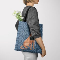 Hungarian Vizsla Dog Denim Style Tote Bag 49 denim dogs tote hungarian vizsla daisy denim tote woman jumper view