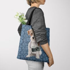 Jack Russell Dog Denim Style Tote Bag 48 denim dogs tote jack russel daisy denim tote woman jumper view
