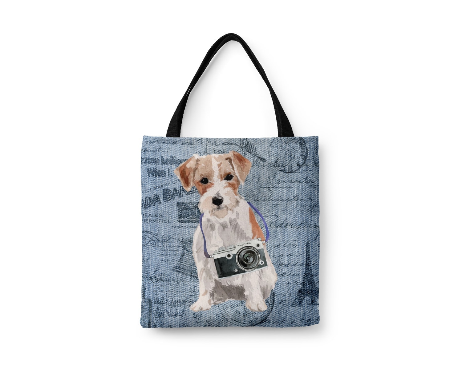 Jack Russell Dog Denim Style Tote Bag 15 Jack Russell Dog Denim Style Tote Bag - Image 14