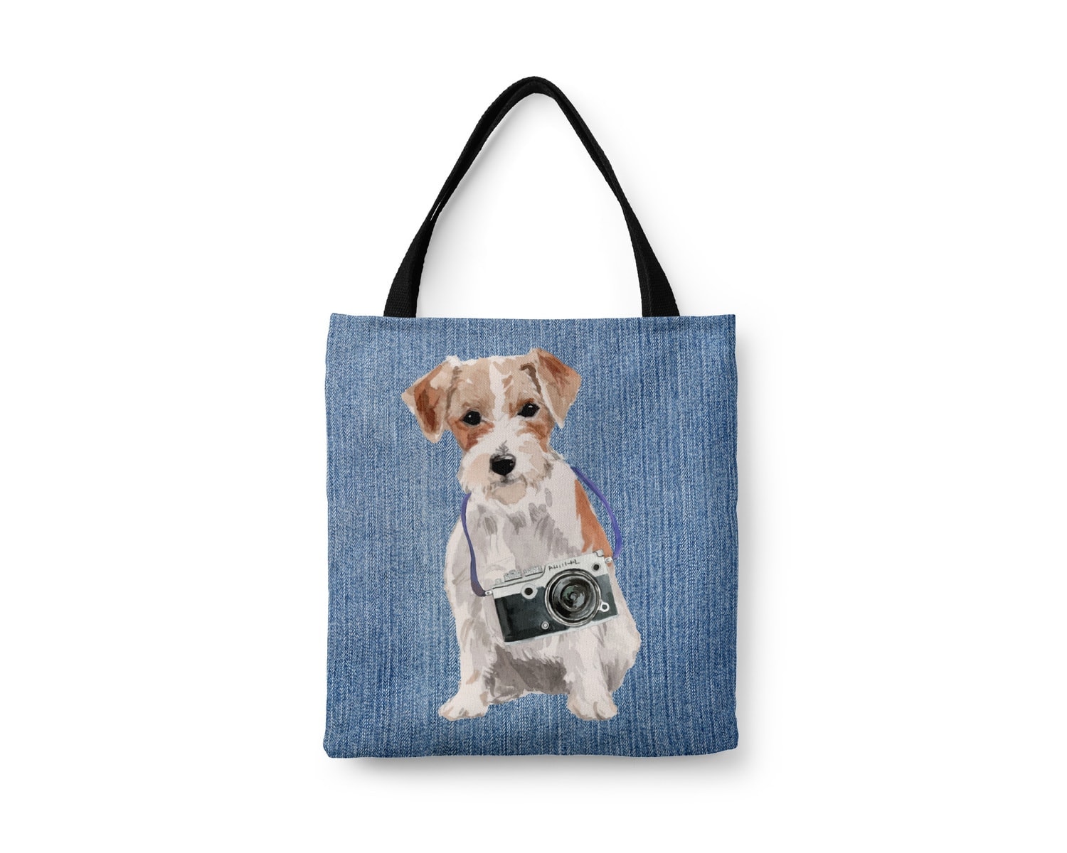 Jack Russell Dog Denim Style Tote Bag 19 Jack Russell Dog Denim Style Tote Bag - Image 18
