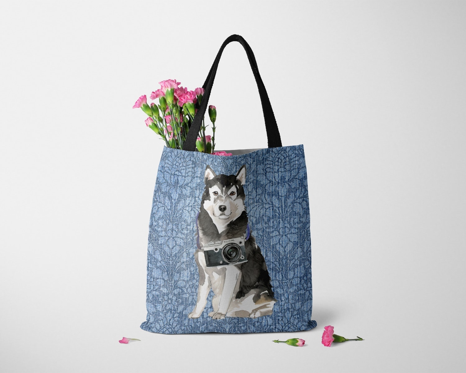 Malamute Dog Denim Style Tote Bag 23 Malamute Dog Denim Style Tote Bag - Image 21