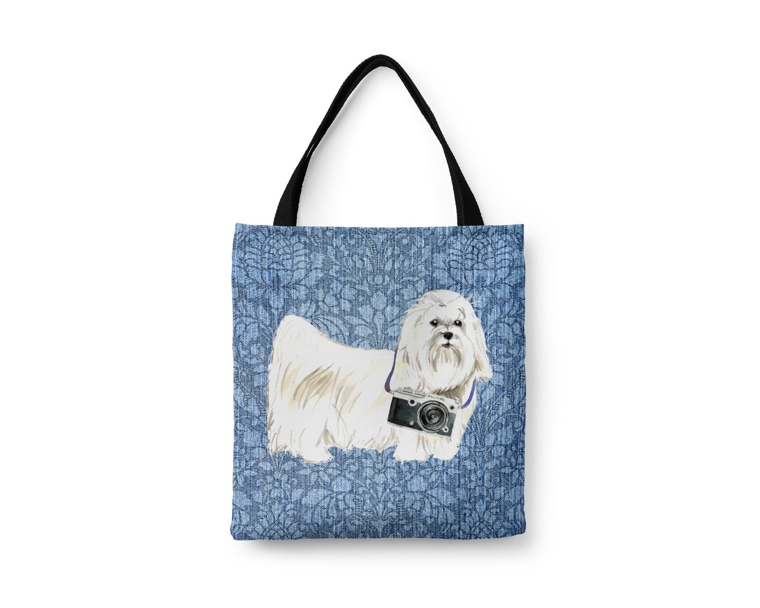 Maltese Dog Denim Style Tote Bag 19 Maltese Dog Denim Style Tote Bag - Image 17