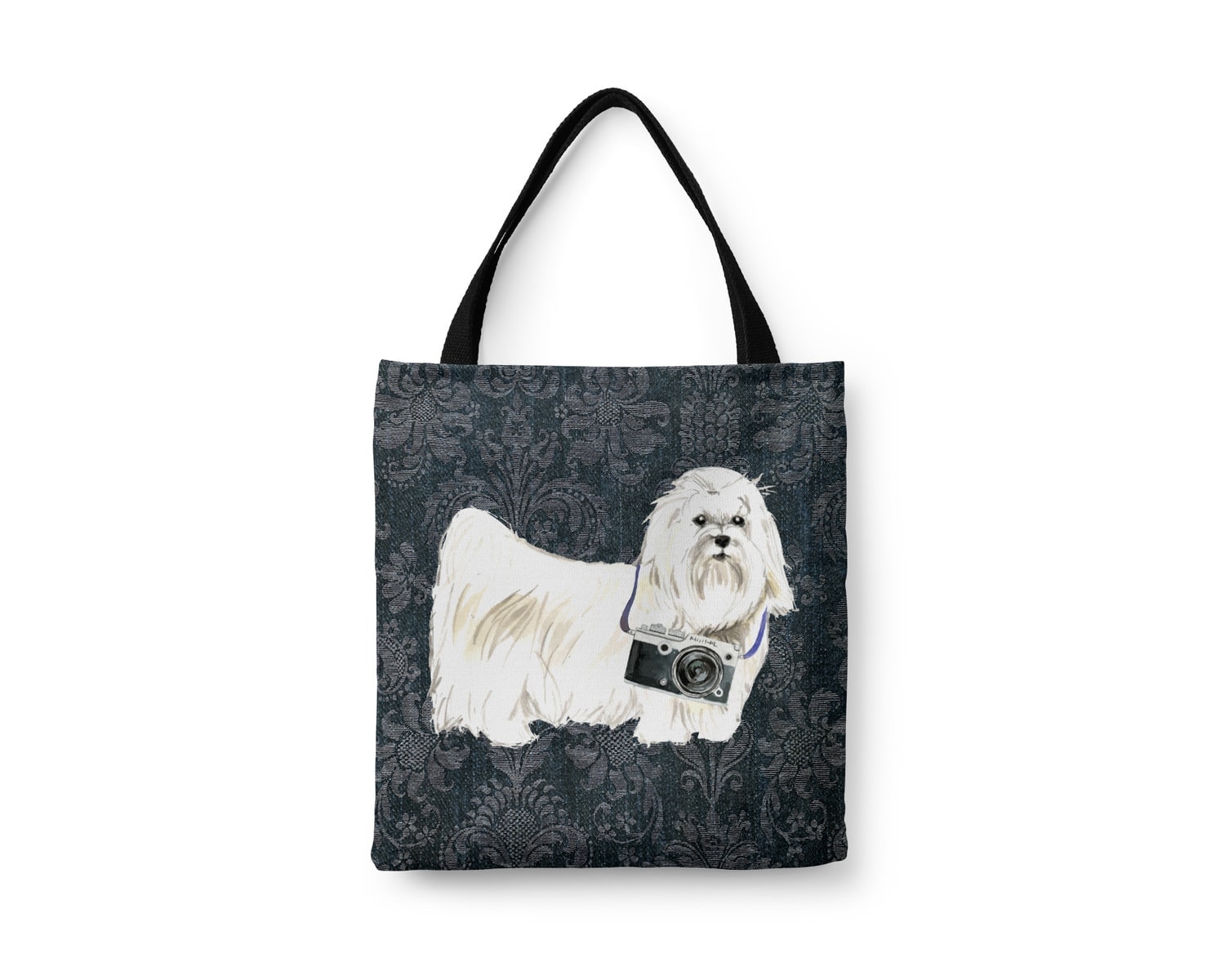 Maltese Dog Denim Style Tote Bag 18 Maltese Dog Denim Style Tote Bag - Image 16