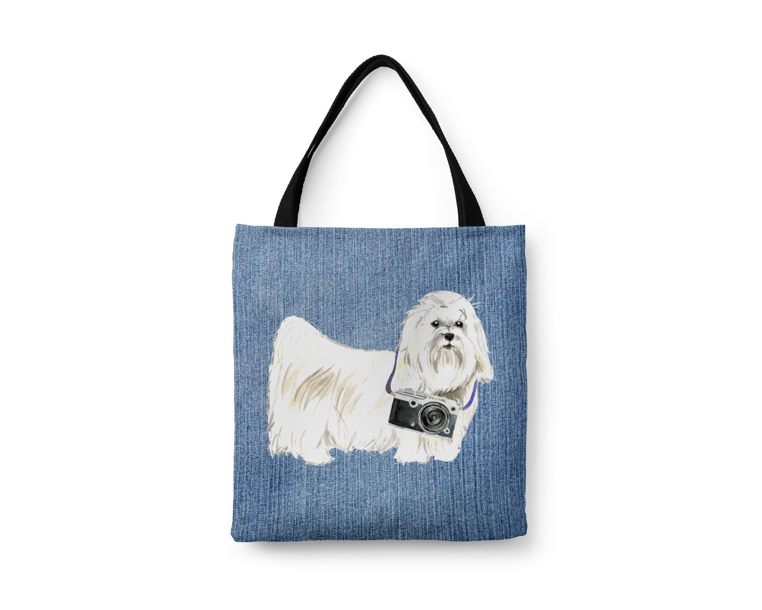 Maltese Dog Denim Style Tote Bag 20 Maltese Dog Denim Style Tote Bag - Image 18