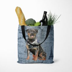 Rottweiler Dog Denim Style Tote Bag 52 denim dogs tote rottweiler faded ephemera denim tote standing food