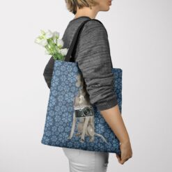 denim dogs tote weimaraner daisy denim tote woman jumper view