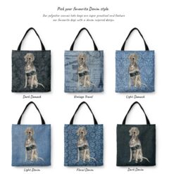 denim dogs tote weimaraner variations