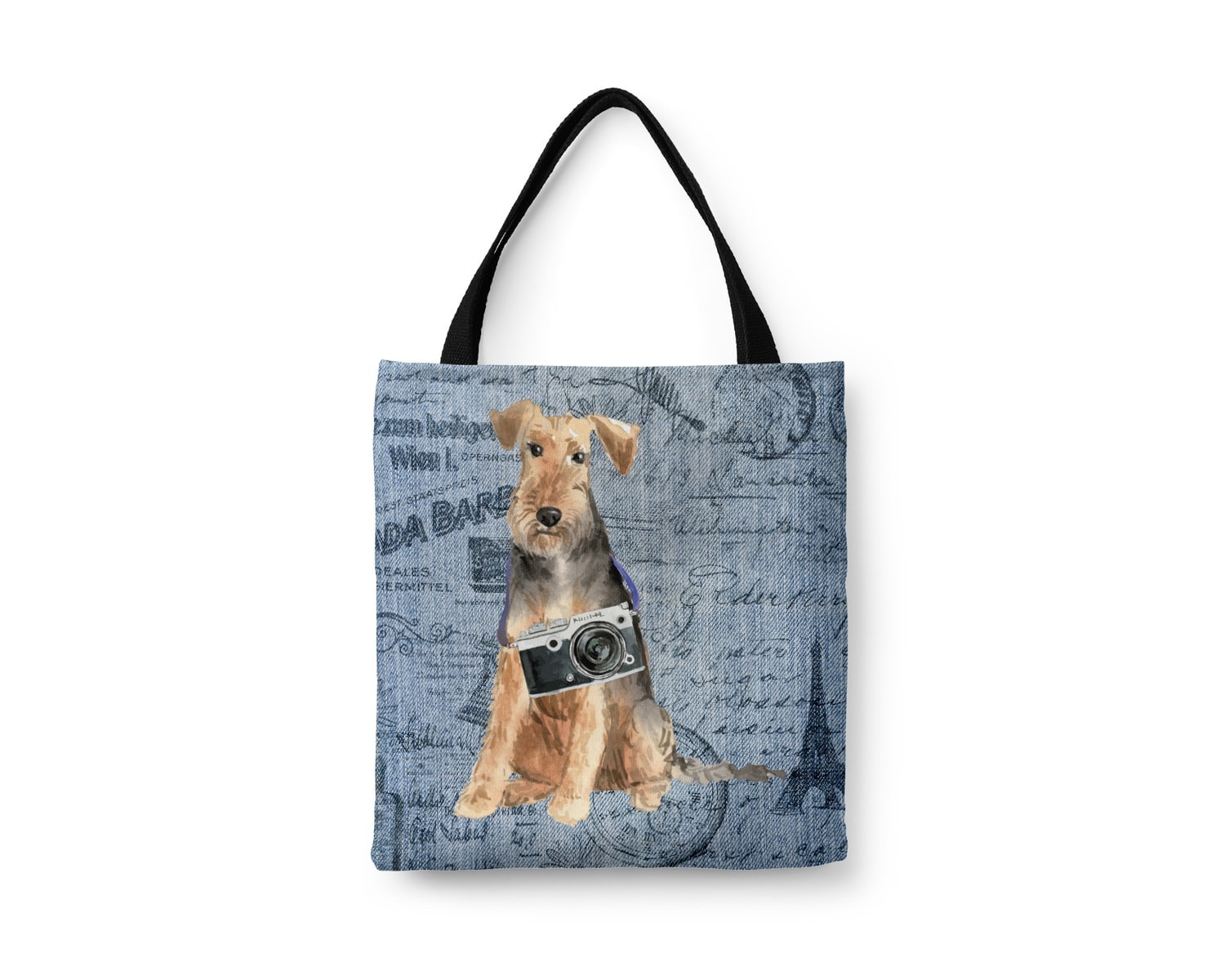 Welsh Terrier Dog Denim Style Tote Bag 16 Welsh Terrier Dog Denim Style Tote Bag - Image 14