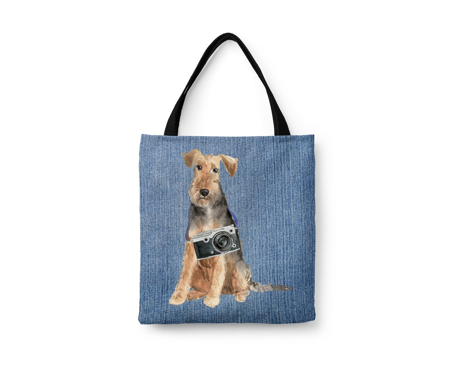 Welsh Terrier Dog Denim Style Tote Bag 20 Welsh Terrier Dog Denim Style Tote Bag - Image 18