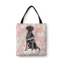travel dogs tote black lab luxe front view White