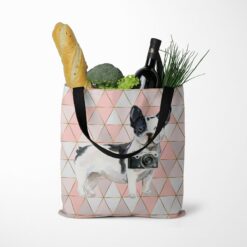 Black&white French bulldog Travel Style Tote Bag 49 travel dogs tote blackwhite french bulldog luxe tote standing food