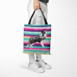 Border Collie Travel Style Tote Bag 52 travel dogs tote border collie beach tote woman trowsers walking view