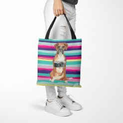 Boxer Travel Style Tote Bag 52 travel dogs tote boxer beach tote woman trowsers walking view