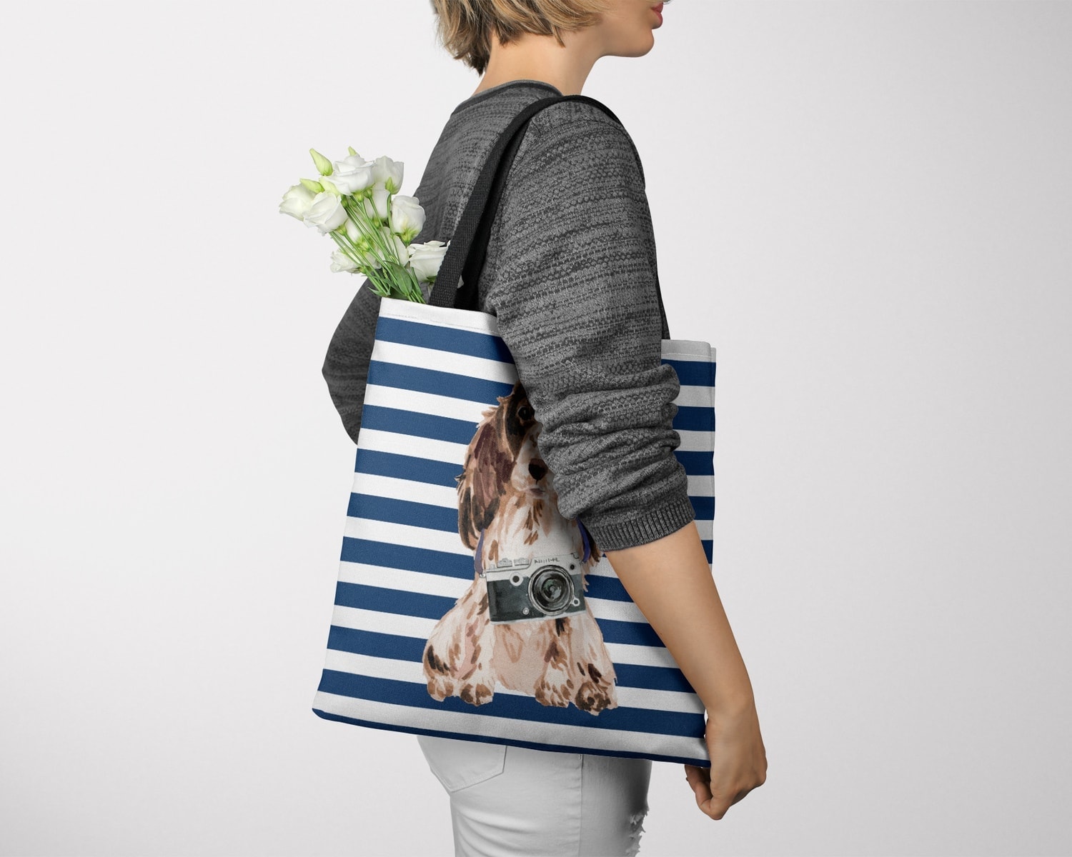 Brown Cocker Spaniel Travel Style Tote Bag 26 Brown Cocker Spaniel Travel Style Tote Bag - Image 24