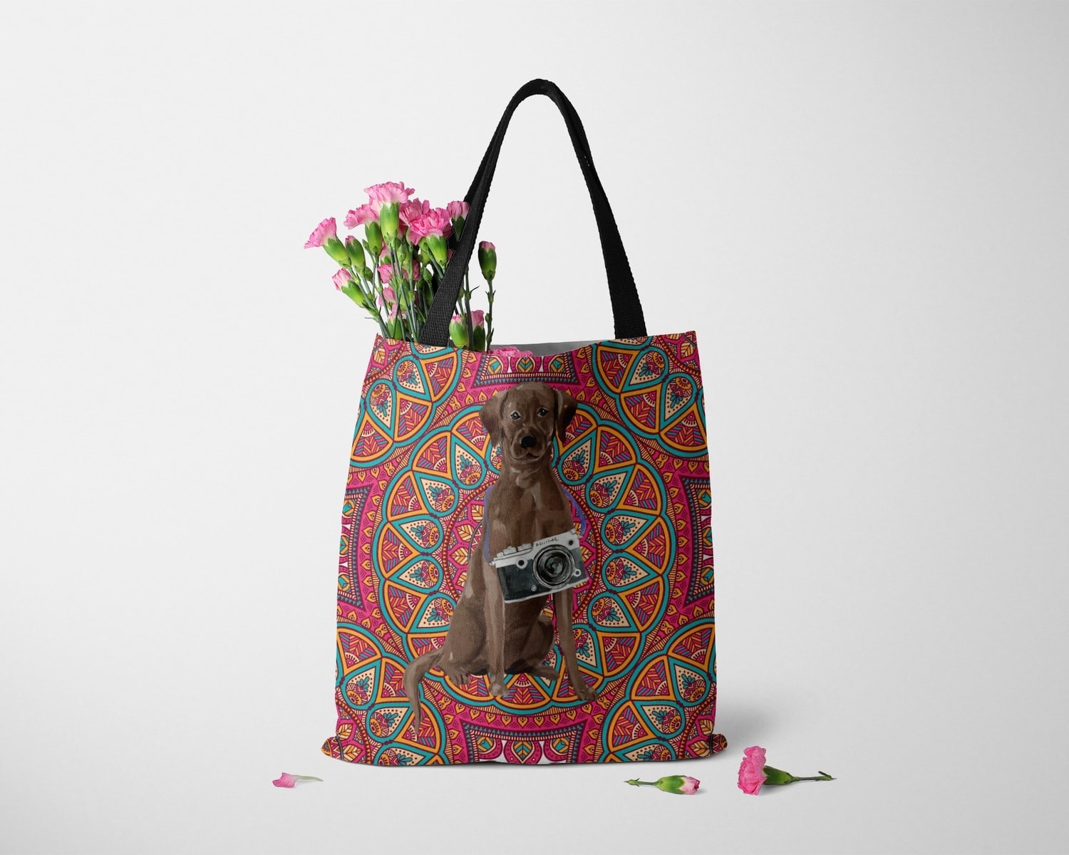 Brown Labrador retriever Travel Style Tote Bag 25 Brown Labrador retriever Travel Style Tote Bag - Image 23