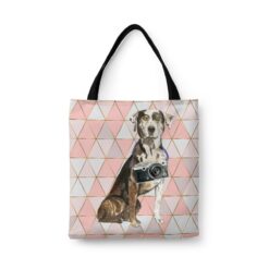 Catahoula Leopard Dog Travel Style Tote Bag 43 travel dogs tote catahoula leopard dog luxe front view White