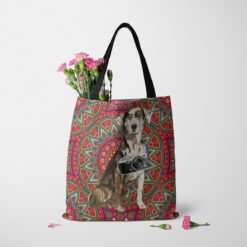 Catahoula Leopard Dog Travel Style Tote Bag 50 travel dogs tote catahoula leopard dog mandala tote standing carnations
