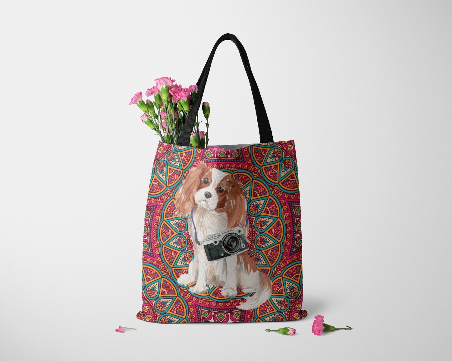 Cavalier King Charles Spaniel Travel Style Tote Bag 25 Cavalier King Charles Spaniel Travel Style Tote Bag - Image 23