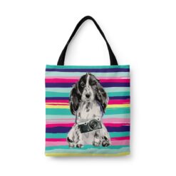 Cocker Spaniel Travel Style Tote Bag 44 travel dogs tote cocker spaniel beach front view White