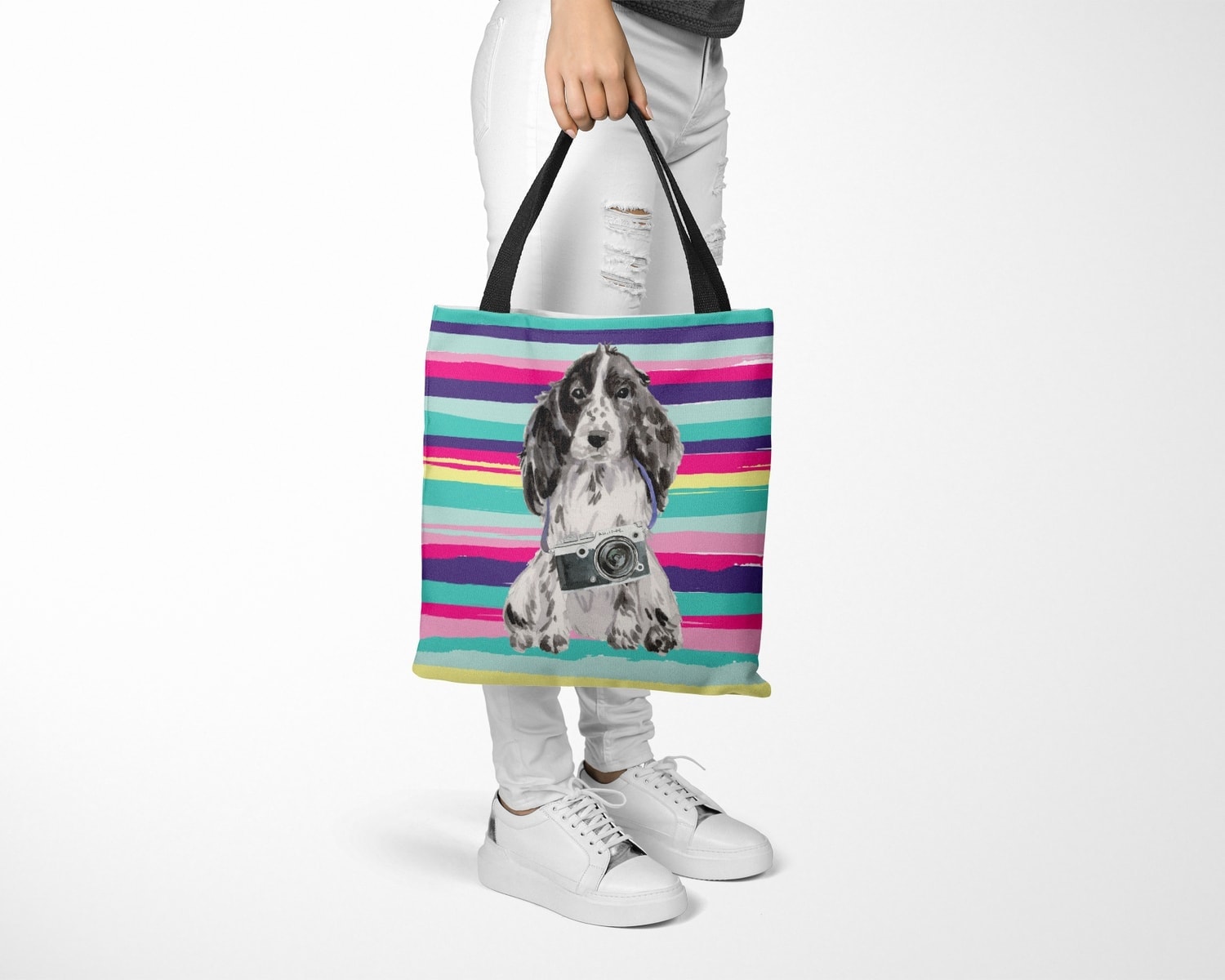 Cocker Spaniel Travel Style Tote Bag 27 Cocker Spaniel Travel Style Tote Bag - Image 25