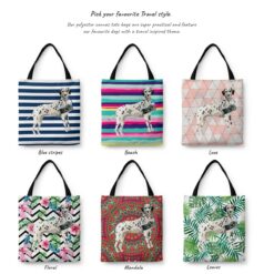 travel dogs tote dalmatian variations